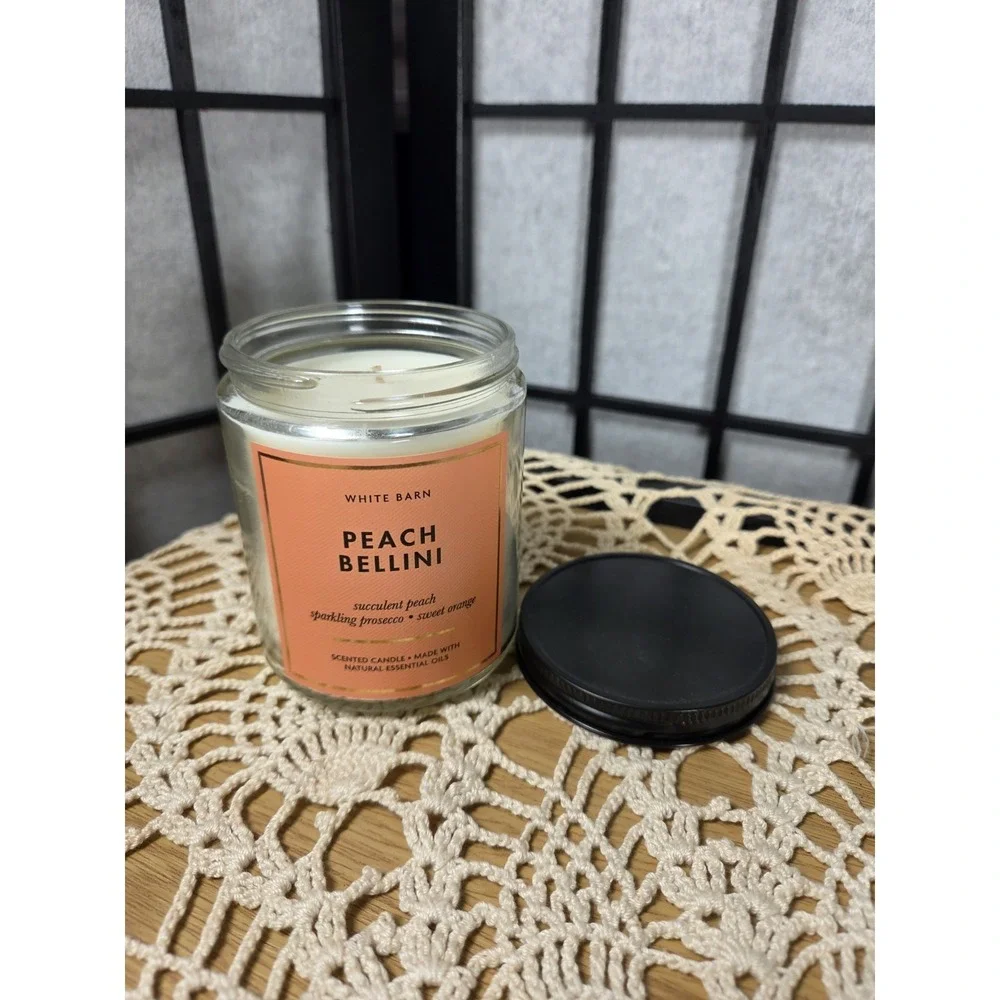 Bath & Body Works Single Wick 7oz Peach Bellini Candle NEW
